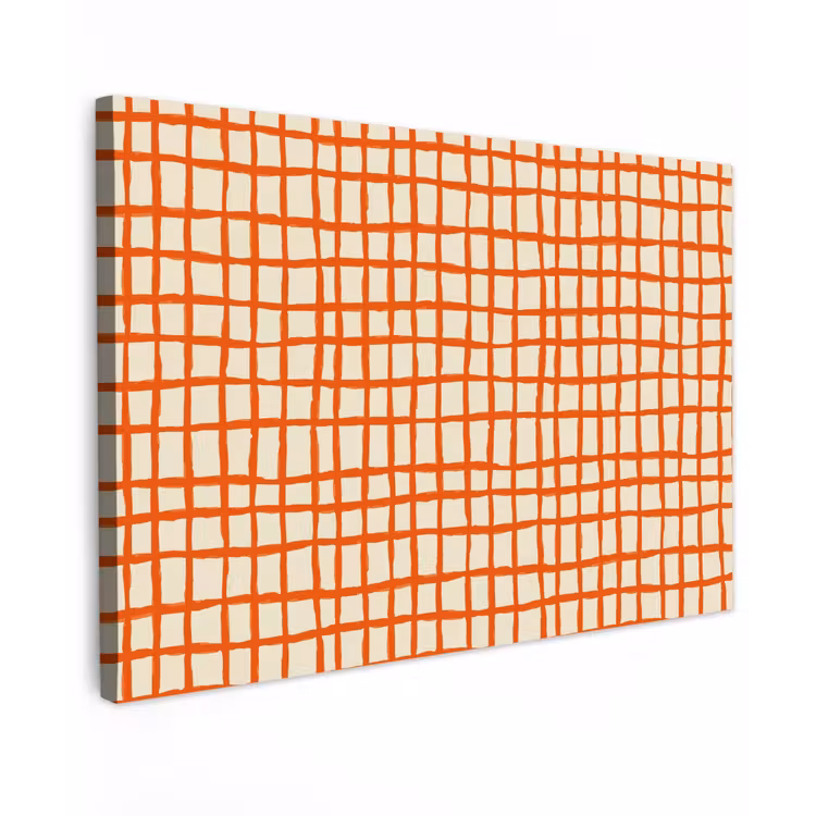 Patroon - Lijnen - Oranje canvas 2cm klein 34 -z3d