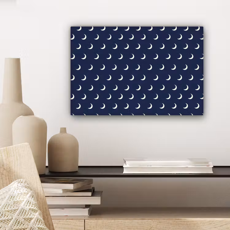 Patroon - Manen - Blauw canvas 2cm klein 34 -sfeer6