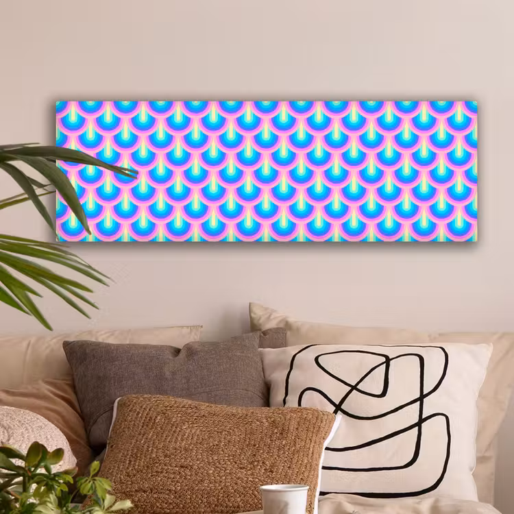 Patroon - Regenboogwaaier - Neon canvas 2cm klein 828 -sfeer1