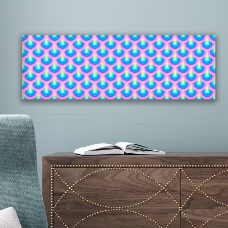 Patroon - Regenboogwaaier - Neon canvas 2cm klein 828 -sfeer4