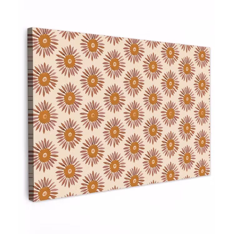 Patroon - Retro - Bruin canvas 2cm klein 34 -z3d