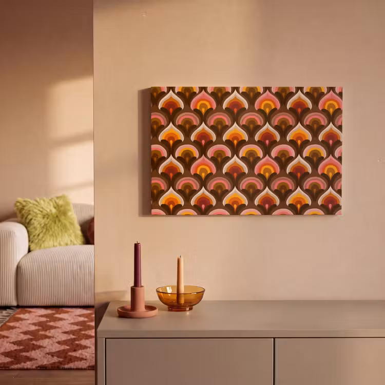 Patroon - Retro - Kleurrijk canvas 2cm klein 34 -sfeer1