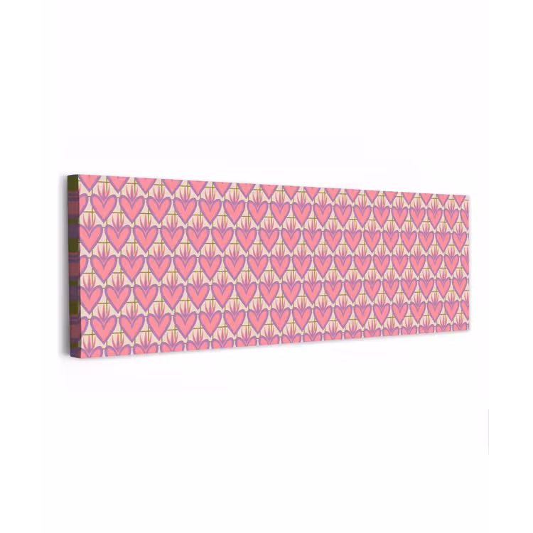 Patroon - Roze - Hartjes canvas 2cm klein 828 -z3d