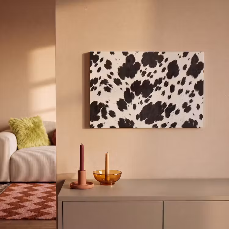 Patroon - Vacht - Zwart - Wit canvas 2cm klein -sfeer1