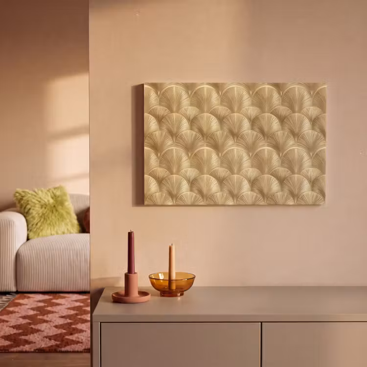 Patroon - Waaier - Goud canvas 2cm klein 34 -sfeer1