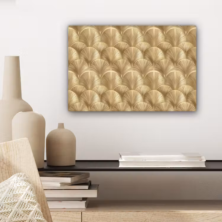 Patroon - Waaier - Goud canvas 2cm klein 34 -sfeer6