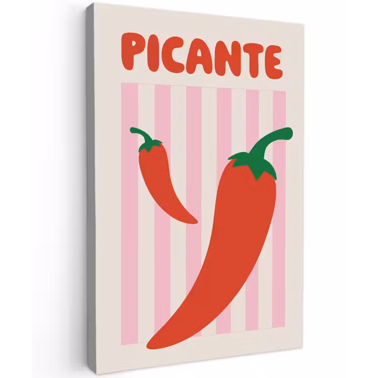 Pittig - Pepers - Rood canvas 2cm klein -z3d