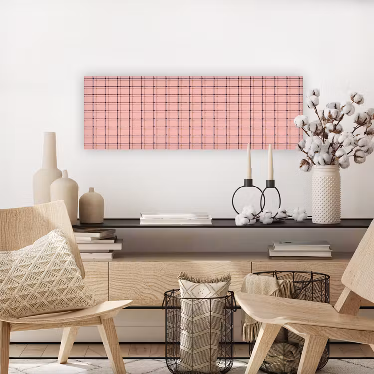 Plaid - Patroon - Gestreept - Roze canvas 2cm klein 828 -sfeer6