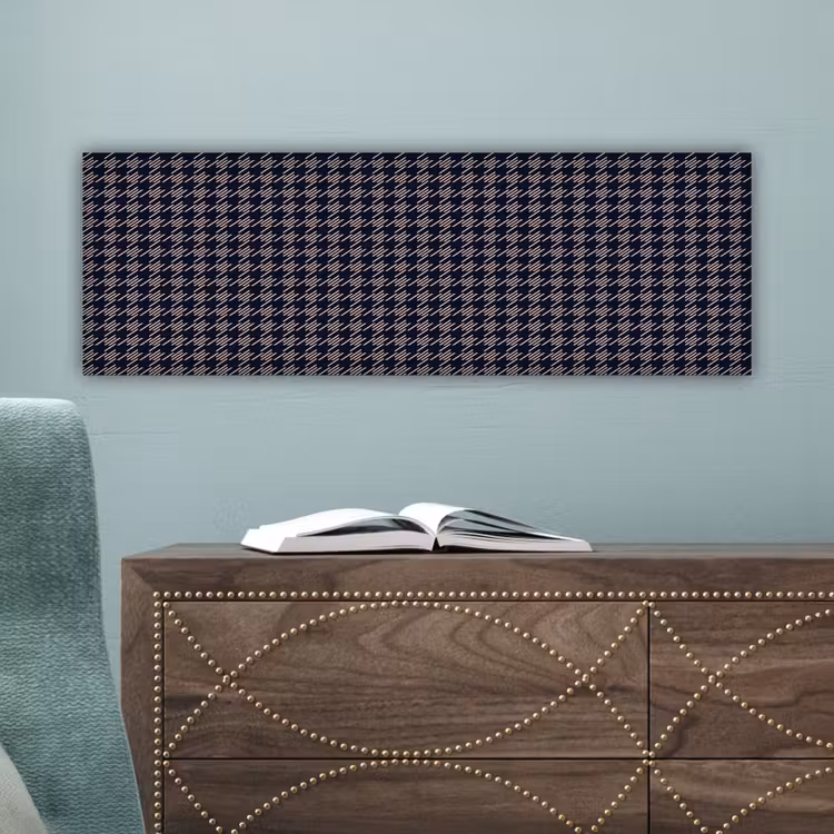 Plaid - Patroon - Ruit - Blauw canvas 2cm klein 828 -sfeer4