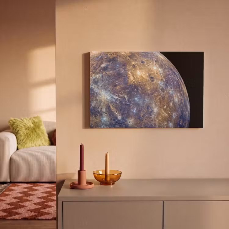 Canvas schilderij - Planeet - Kraters - Ruimte - Planeet - Kraters - Ruimte canvas 2cm klein