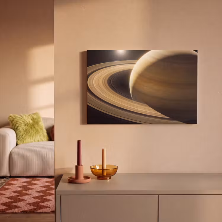 Canvas schilderij - Planeet - Ringen - Ruimte - Planeet - Ringen - Ruimte canvas 2cm klein