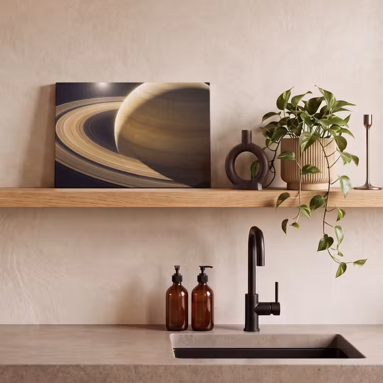 Canvas schilderij - Planeet - Ringen - Ruimte - Planeet - Ringen - Ruimte canvas 2cm klein