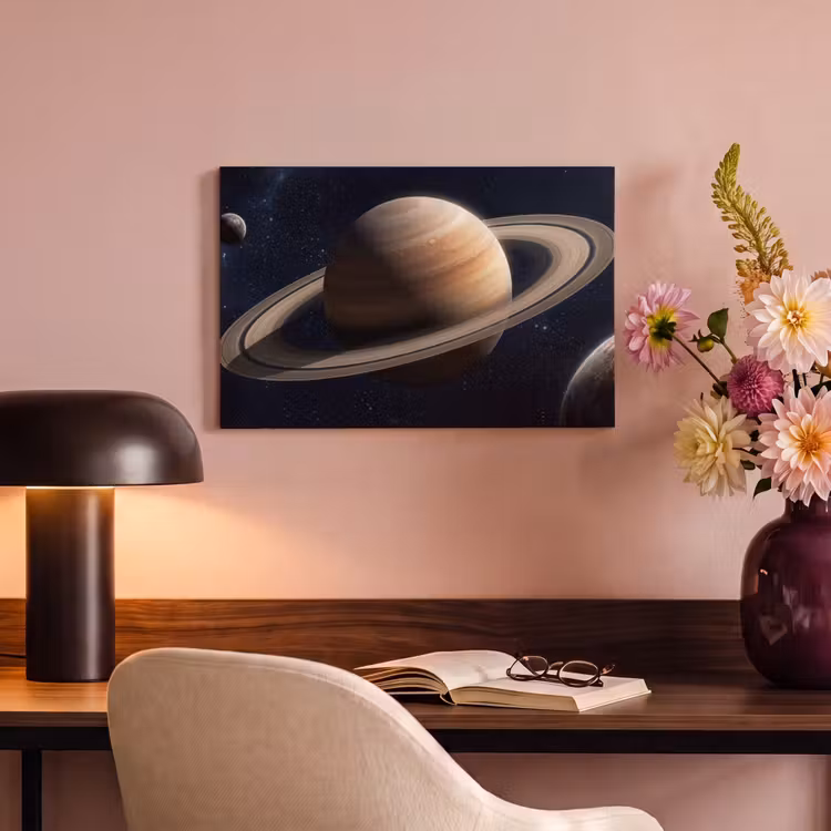 Planeten - Saturnus - Ruimte canvas 2cm klein -sfeer4