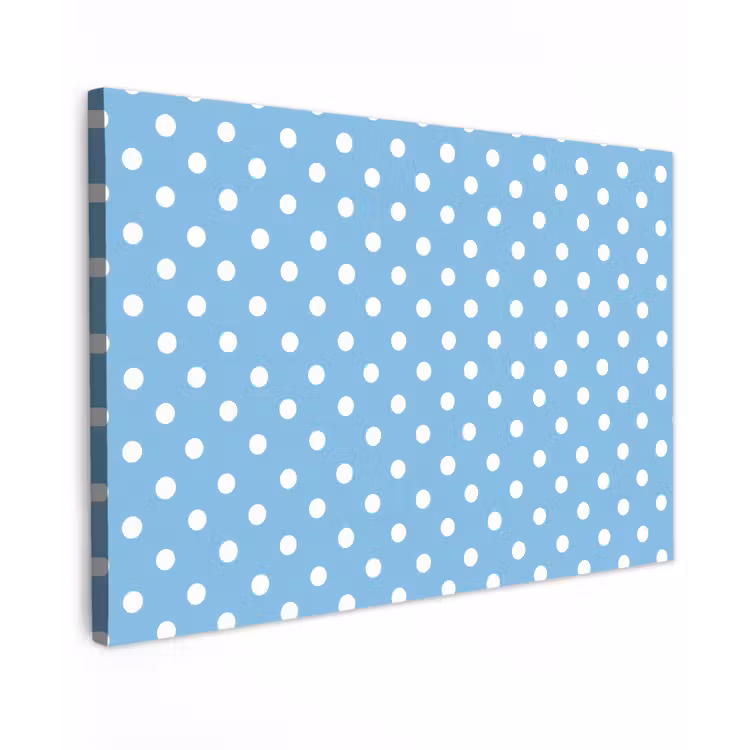 Polka - Dots - Blauw canvas 2cm klein 34 -z3d