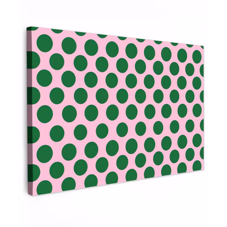 Polkadots - Patroon - Groen canvas 2cm klein 34 -z3d