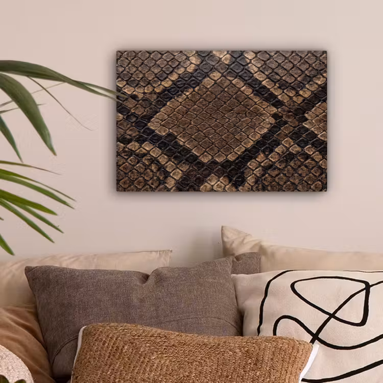 Python - Schubben - Brons canvas 2cm klein -sfeer1