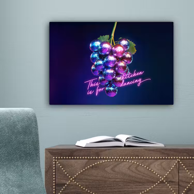 Quote - Neon - Disco - Druiven canvas 2cm klein -sfeer4