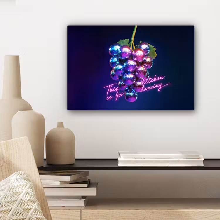 Quote - Neon - Disco - Druiven canvas 2cm klein -sfeer6