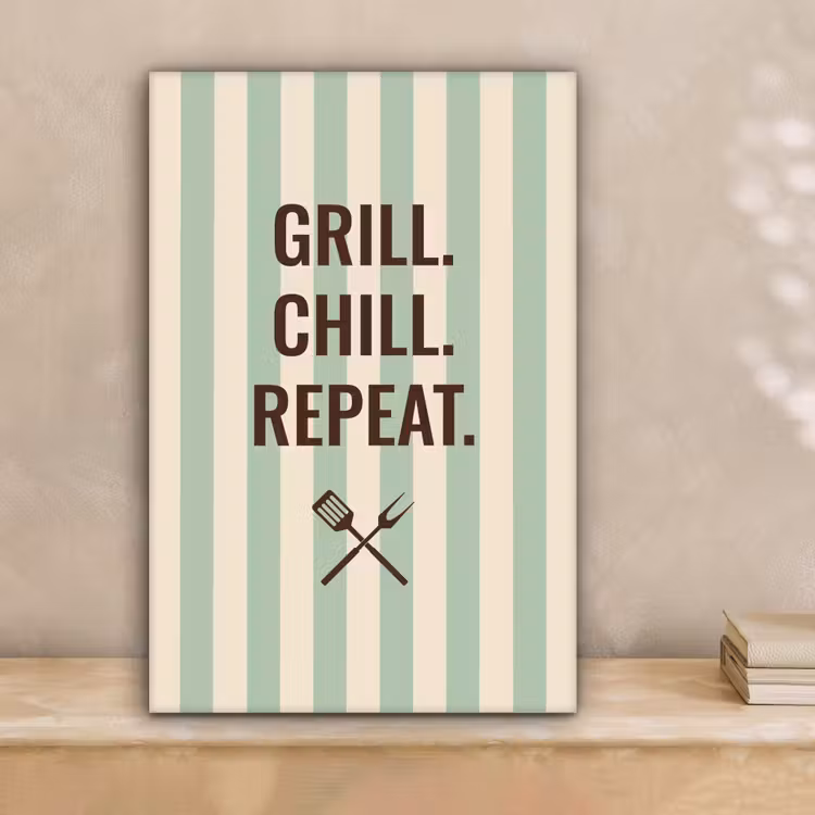 Quote - Strepen - Grill canvas 2cm klein -sfeer1