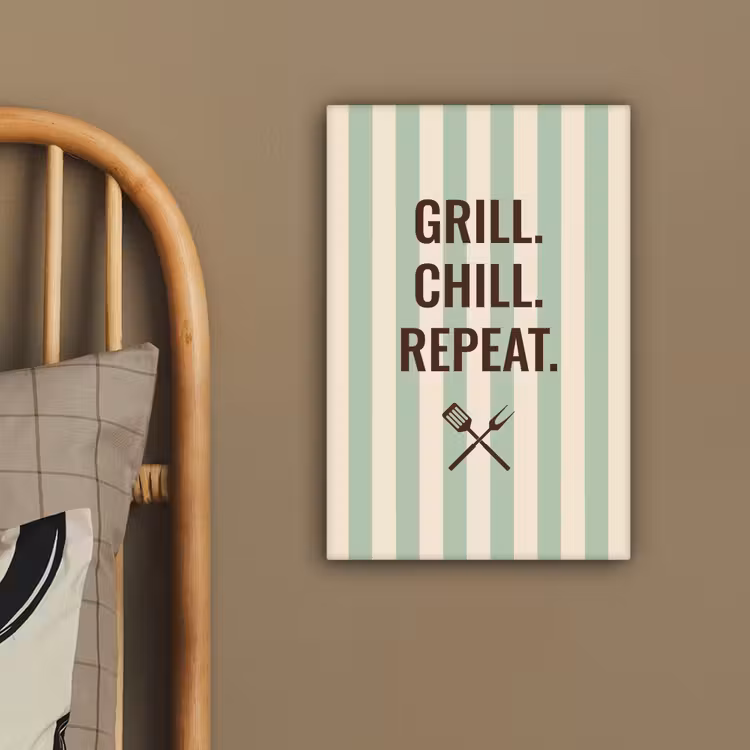 Quote - Strepen - Grill canvas 2cm klein -sfeer3