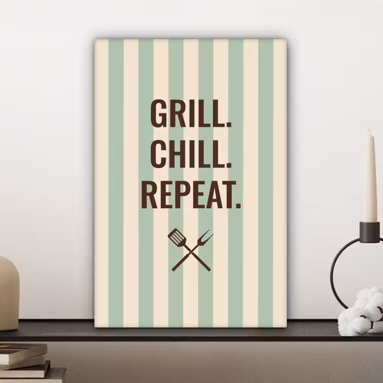 Quote - Strepen - Grill canvas 2cm klein -sfeer6