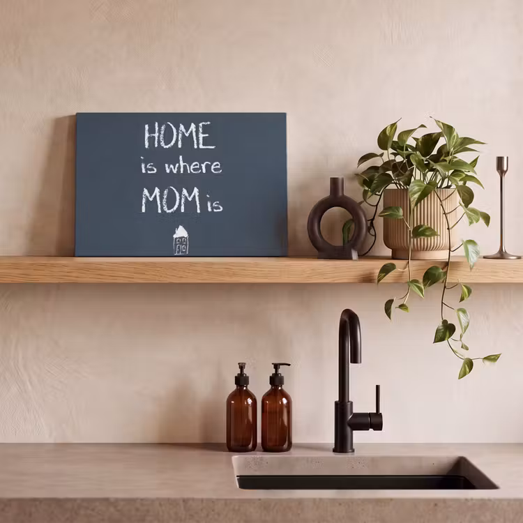 Quotes - Home is where mom is - Spreuken - Moeder canvas 2cm klein -sfeer3