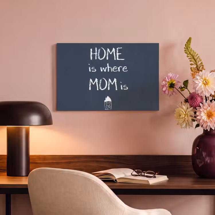 Quotes - Home is where mom is - Spreuken - Moeder canvas 2cm klein -sfeer4