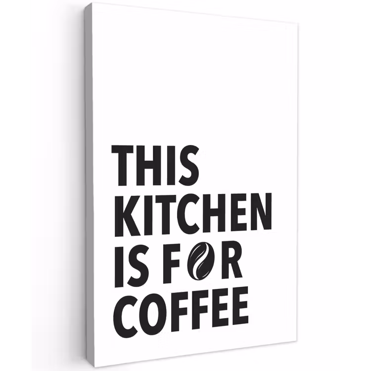 Quotes  - Koffie - Bonen - Modern canvas 2cm klein -z3d