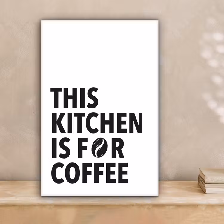 Quotes  - Koffie - Bonen - Modern canvas 2cm klein -sfeer1