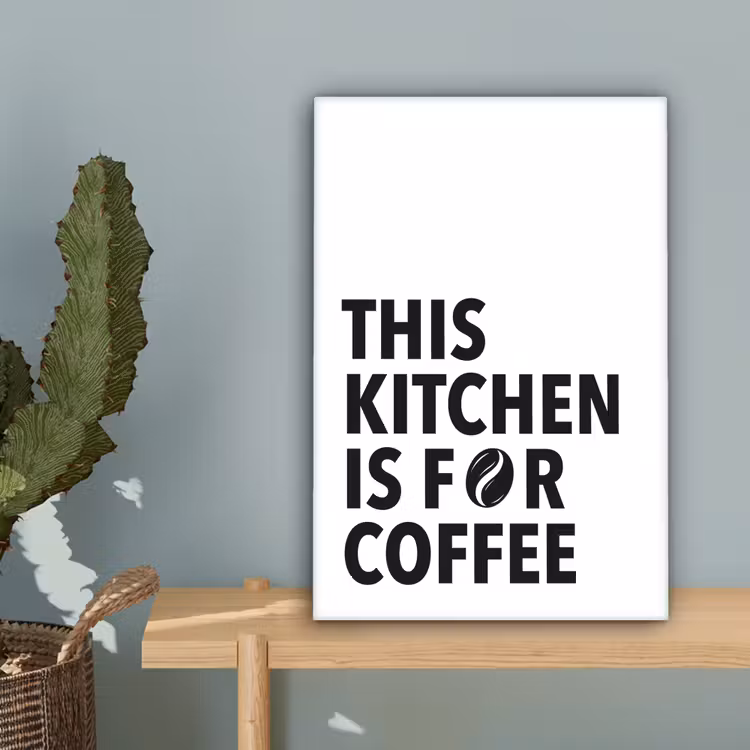 Quotes  - Koffie - Bonen - Modern canvas 2cm klein -sfeer4