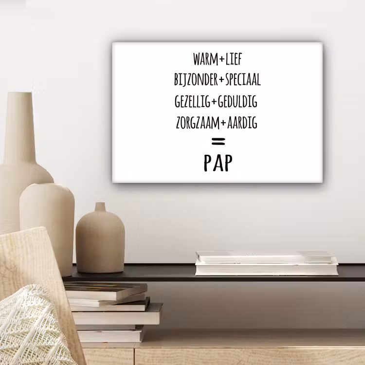Quotes - Pap definitie - Spreuken - Vader canvas 2cm klein -sfeer6