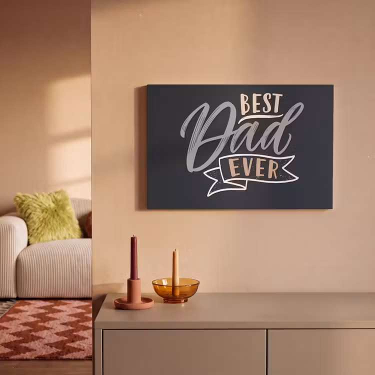 Quotes - Papa - Best dad ever - Spreuken canvas 2cm klein -sfeer1