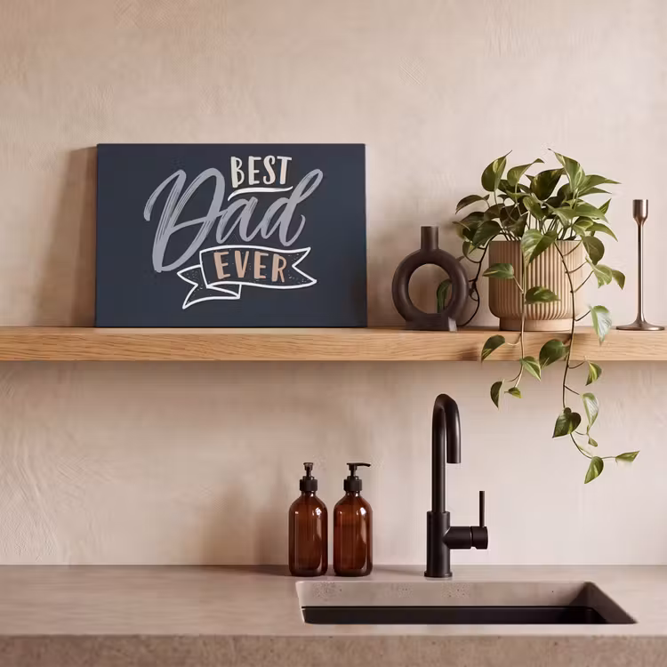 Quotes - Papa - Best dad ever - Spreuken canvas 2cm klein -sfeer3