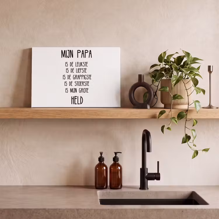 Quotes - Papa is mijn grote held - Spreuken - Papa canvas 2cm klein -sfeer3