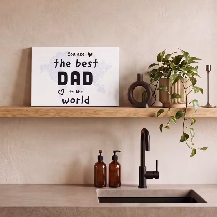 Quotes - The best dad in the world - Spreuken - Papa canvas 2cm klein -sfeer3