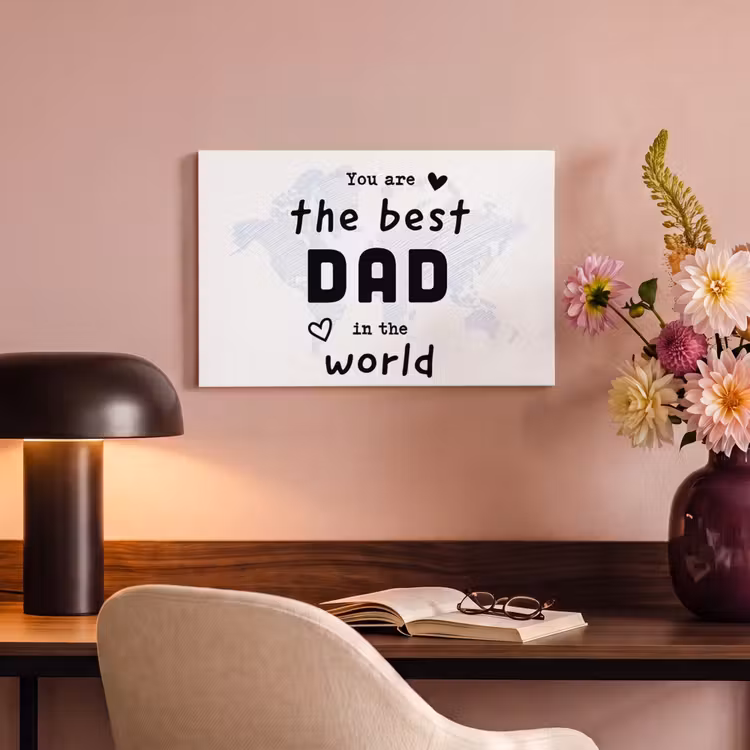Quotes - The best dad in the world - Spreuken - Papa canvas 2cm klein -sfeer4