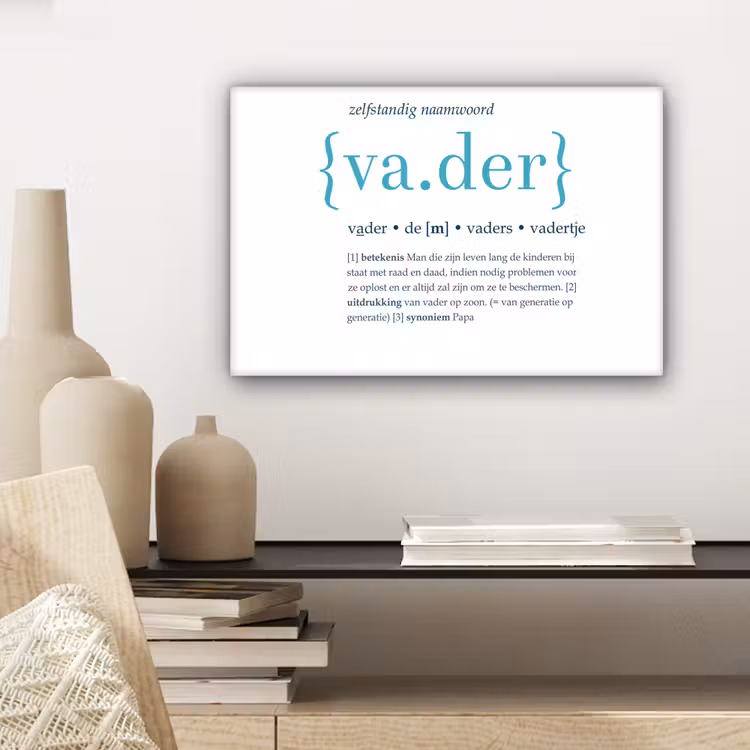 Quotes - Vader definitie - Spreuken - Woordenboek canvas 2cm klein -sfeer6