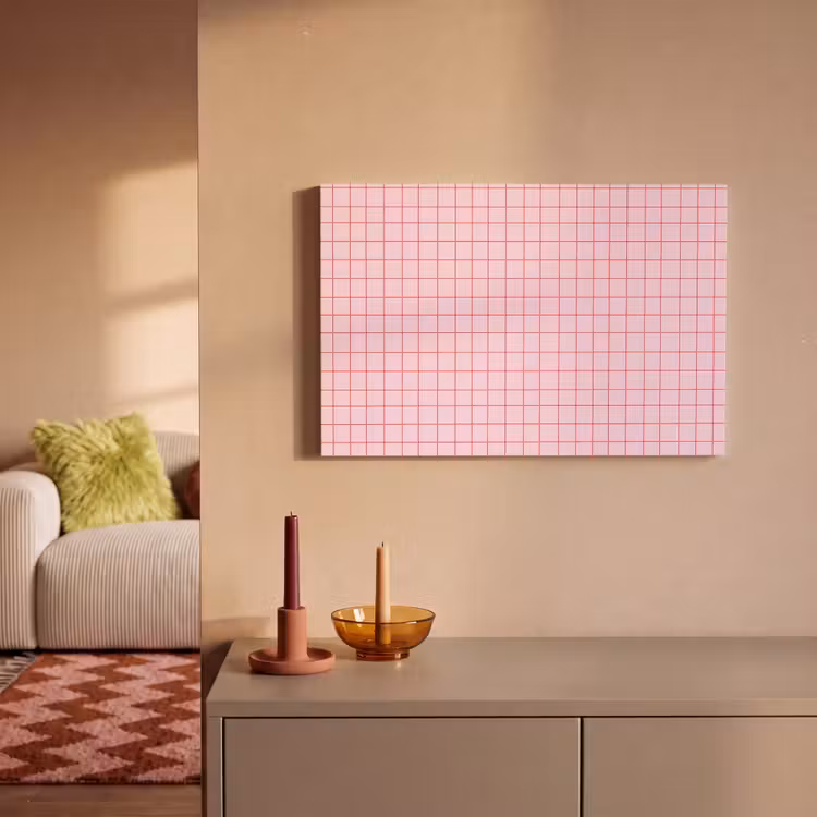 Raster - Patroon - Roze canvas 2cm klein 34 -sfeer1
