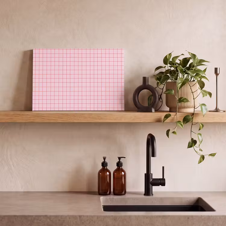 Raster - Patroon - Roze canvas 2cm klein 34 -sfeer3