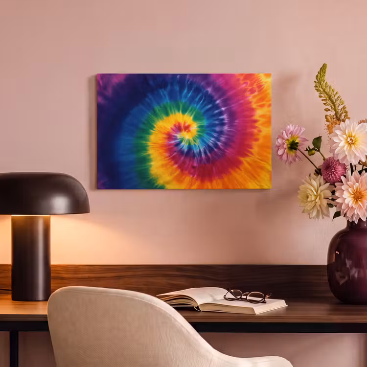 Regenboogkleuren - Spiraal - Kleurrijk canvas 2cm klein -sfeer4