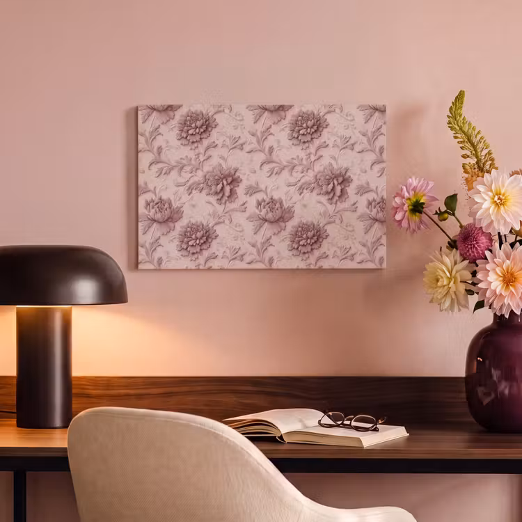 Reliëf - Pioenrozen - Roze canvas 2cm klein 34 -sfeer4