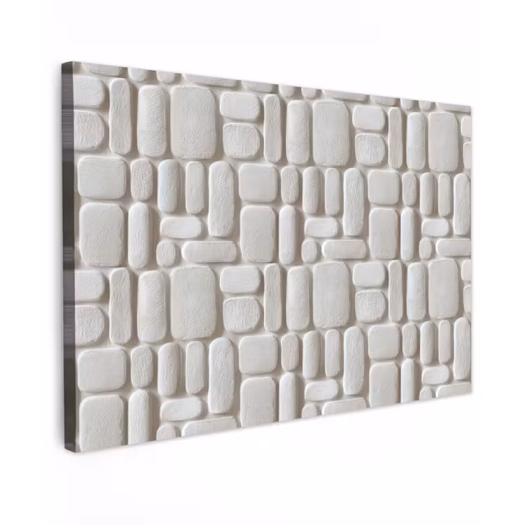 Reliëf - Structuur - Wit canvas 2cm klein 34 -z3d