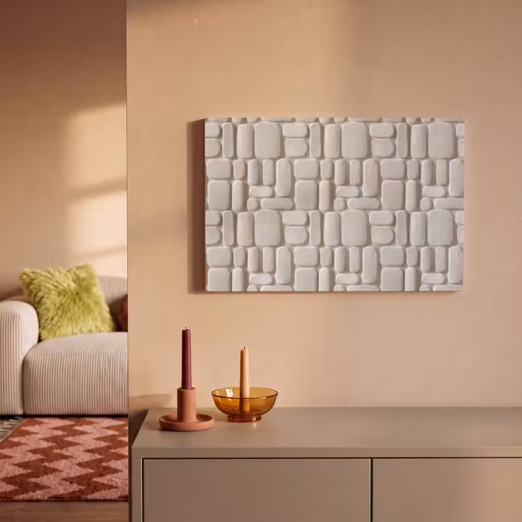 Reliëf - Structuur - Wit canvas 2cm klein 34 -sfeer1