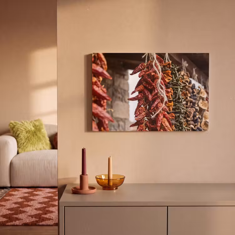 Canvas schilderij - Rode pepers - Eten - Rode pepers - Eten canvas 2cm klein