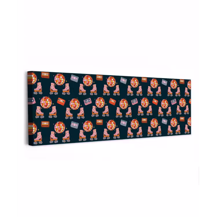 Rolschaatsen - Patroon - Disco canvas 2cm klein 828 -z3d