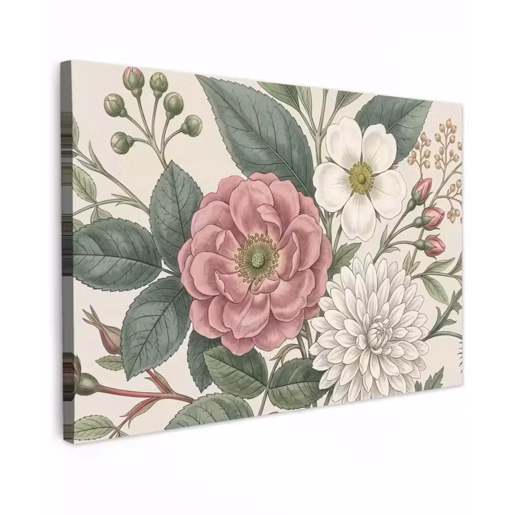 Romantisch - Design - Kleurrijk canvas 2cm klein -z3d