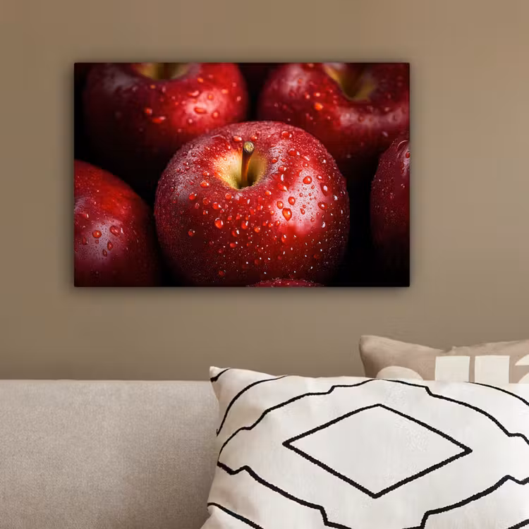 Rood - Appels - Fruit canvas 2cm klein -sfeer3