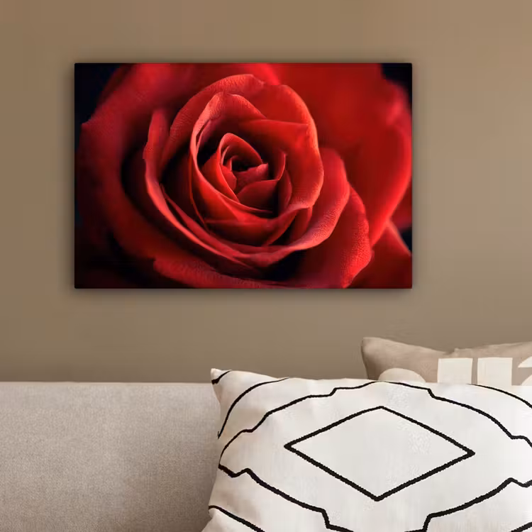 Rood - Roos - Romantisch canvas 2cm klein -sfeer3