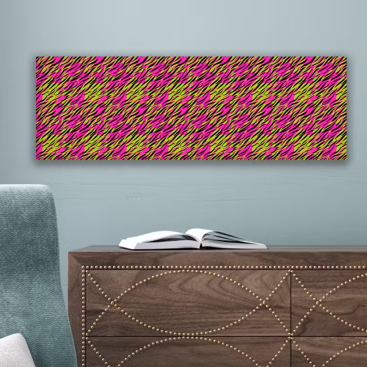 Roze - Groen - Neon - Dieren canvas 2cm klein 828 -sfeer4