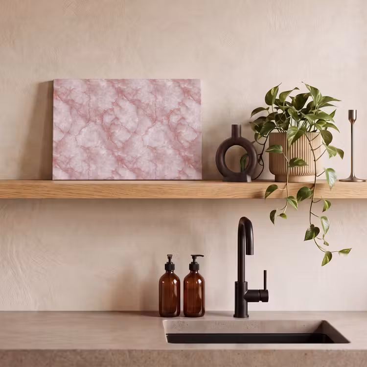 Roze - Kwartsmarmer - Aders canvas 2cm klein 34 -sfeer3